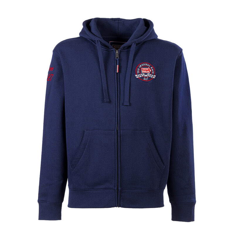 Felpa con cappuccio blu navy originale 1000 Miglia - immagine 2