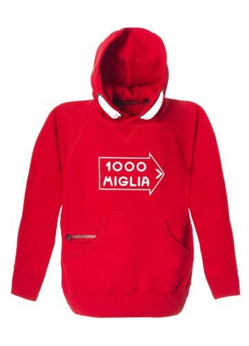 Felpa ragazzo con cappuccio rossa originale 1000 Miglia