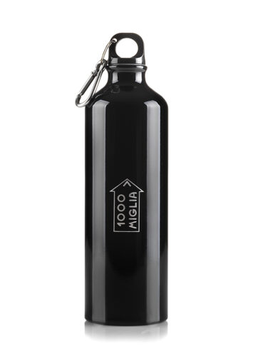 Borraccia sport in acciaio inox nero originale 1000 Miglia