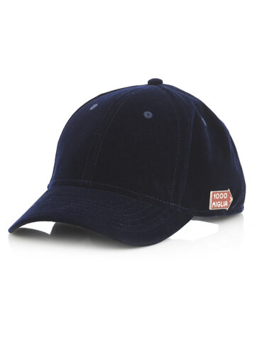 cappello in velluto baseball blu navy originale 1000 Miglia