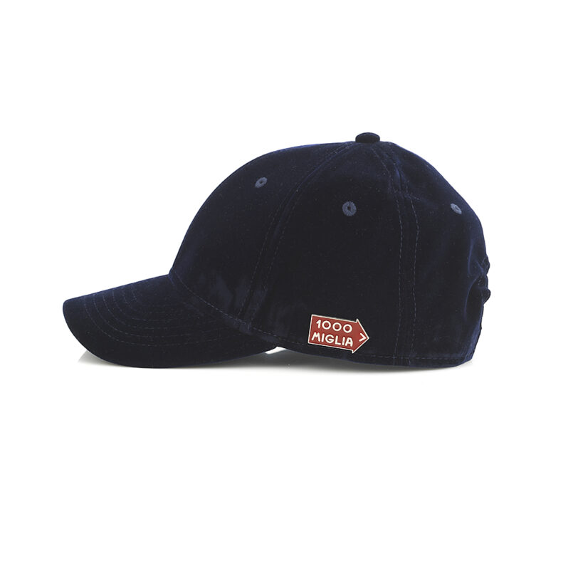 cappello in velluto baseball blu navy originale 1000 Miglia