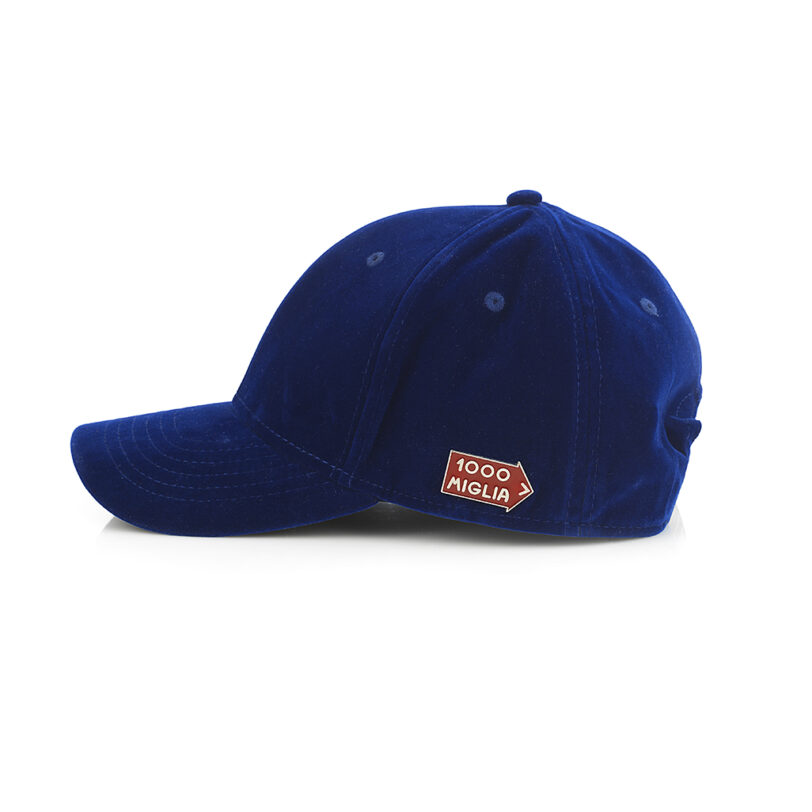 cappello in velluto baseball blu royal originale 1000 Miglia