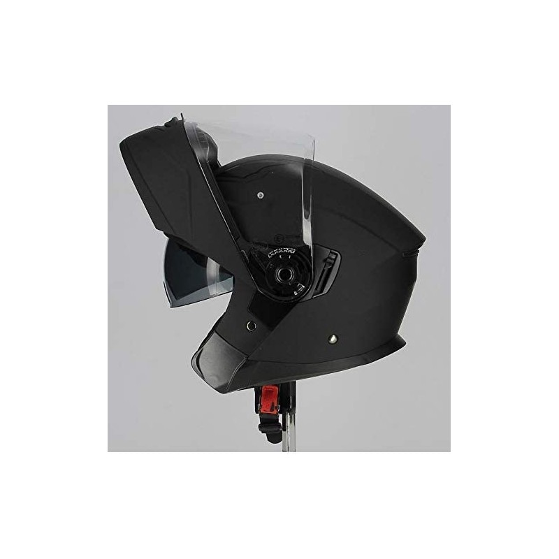 Casco modulare Kappa per moto e scooter in materiale termoplastico nero opaco con doppia visiera