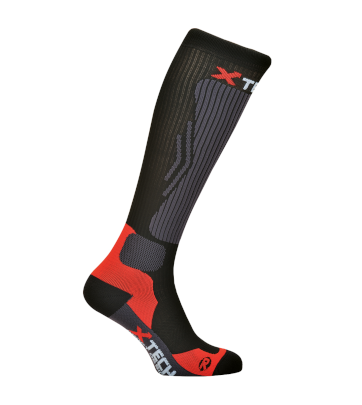 Calze moto tecniche sportive invernali compression nere e arancioni XTECH