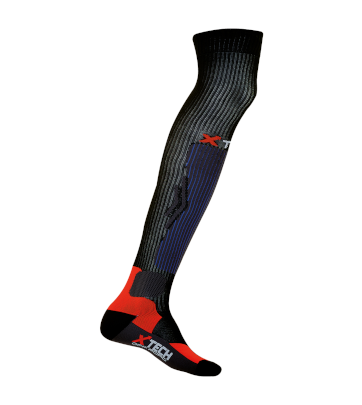 Calze moto tecniche sportive invernali compression offroad nere e arancioni XTECH