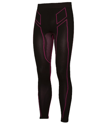 Pantaloni moto, bici e running tecnici sportivi antivento invernali neri e rosa donna XTECH