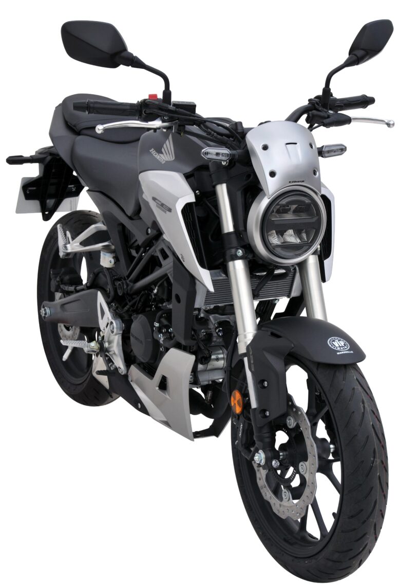 Cupolino  (19cm en abs painted + fix en aluminum ) Ermax per CB 125 R 2018 - 2019 - 2020 , gris métal mat 2018 / 2020(mat axis gray metallic [nh303m] )