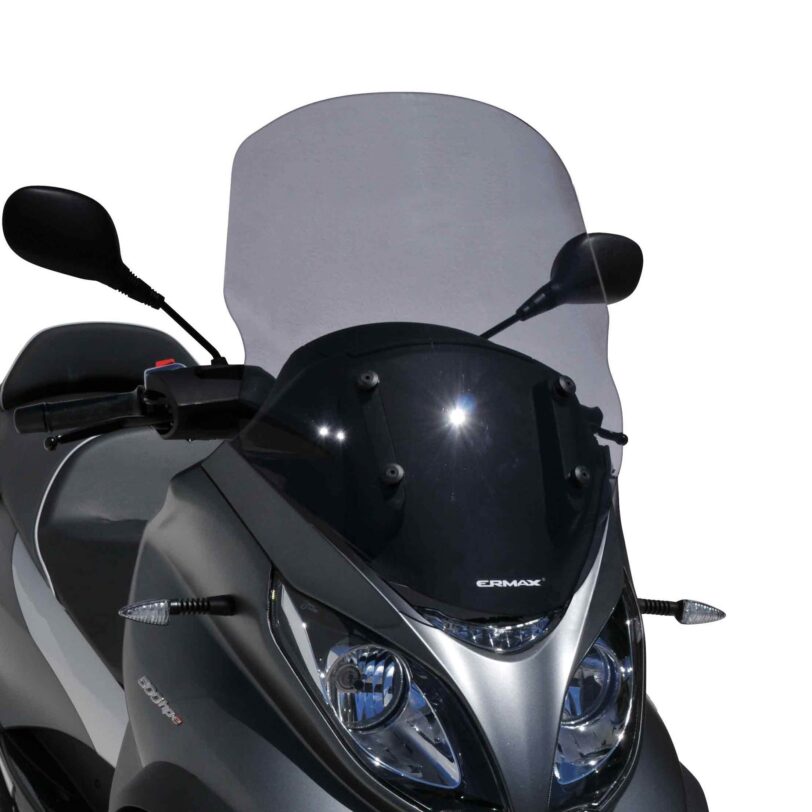 Cupolino parabrezza touring (65 cm ) Ermax per MP3 350 and 500 HPE (Sport-Business ) 2018 - 2019 - 2020  grigio satinato opaco
