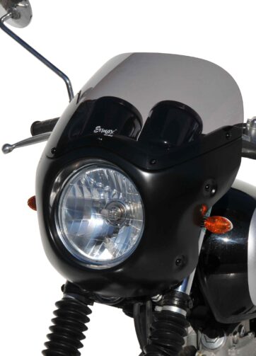 Mascherina anteriore ( + cupolino e kit fissaggio ) Ermax per Café racer 0 nero satinato satin black (série Black Line )