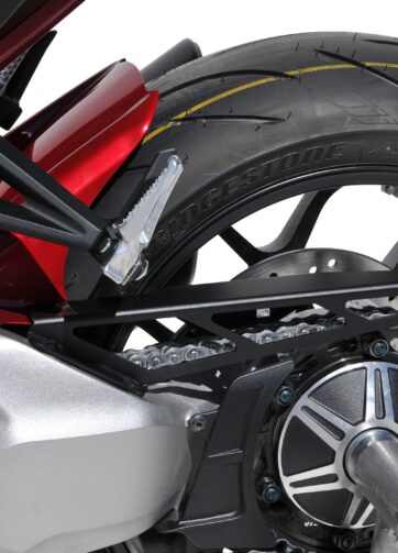 Parafango anteriore (+ engine cover of chain en aluminum anodized ) Ermax per CB1000 R 2018  2019  2020  rosso metallizzato / nero opaco  rouge métal/noir mat 2018/2020(candy chromosphere red [r 381]
