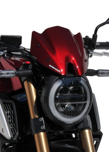 Mascherina anteriore (23cm ) Ermax per CB650 R 2019  2020 rosso metallizzato / nero brillante  metallic red /black glossy 2019/2020(candy chromosphere red [r 381]