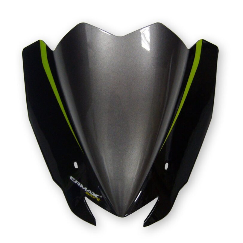 Mascherina anteriore (27 cm ) Ermax per Z 1000   2014  2015  2016  2017  2018  2019   grigio / verde  gris mat / vert (Z1000 R edition ) 2018(metallic matte carbon gray [51b]