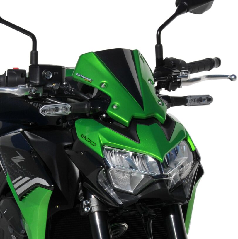 Mascherina anteriore (23 Bianco / nero / verde 5cm ) Ermax per z900 2020