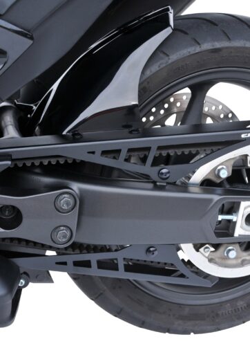 Parafango anteriore (with engine cover belt en aluminum anodized ) Ermax per TMAX DX/SX 2017  2018  2019   grigio  grey foncé 2019(sword gray )