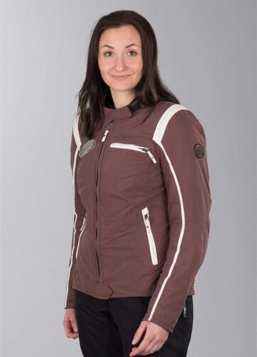 IXS Ridley Giacca in tessuto Ladies Marrone/Bianco