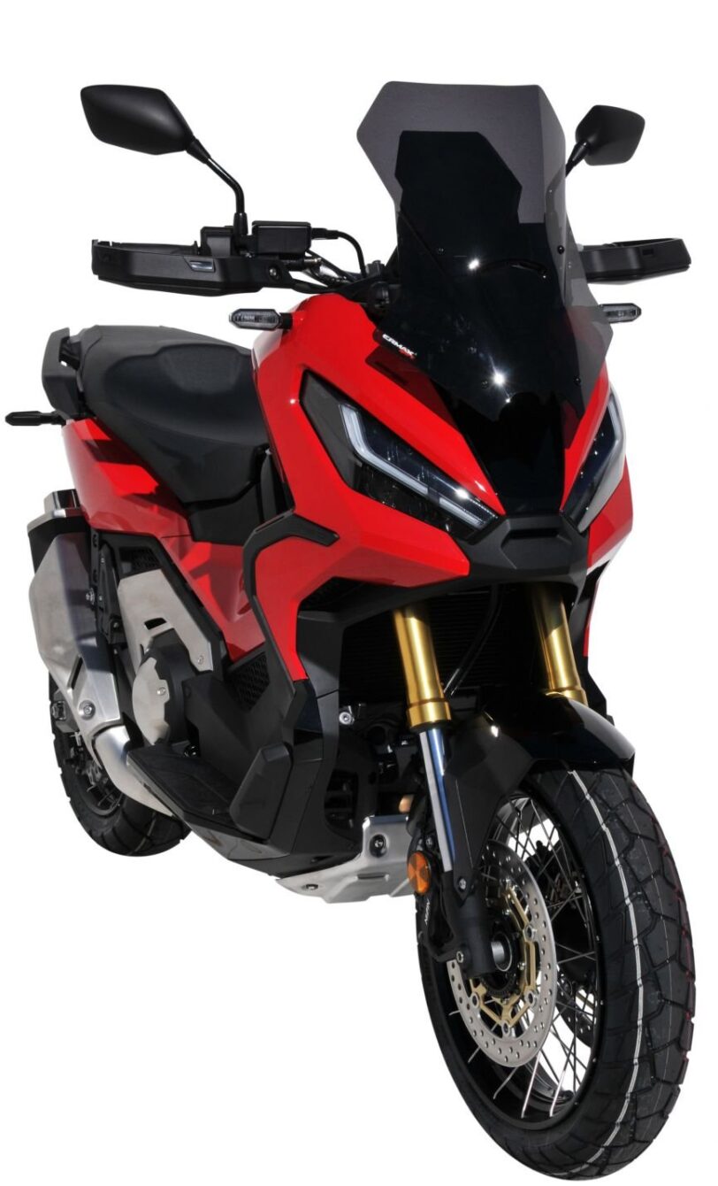 Parabrezza cupolino Honda XADV 2021  protezione maggiorata touring  prodotto da Ermax colore nero chiaro - immagine 3