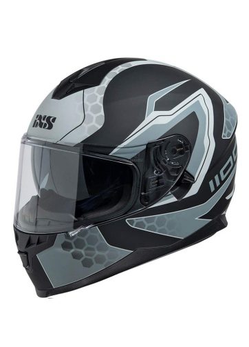 Casco Moto Integrale doppia Visiera IXS 1100 2.2 Nero e Grigio