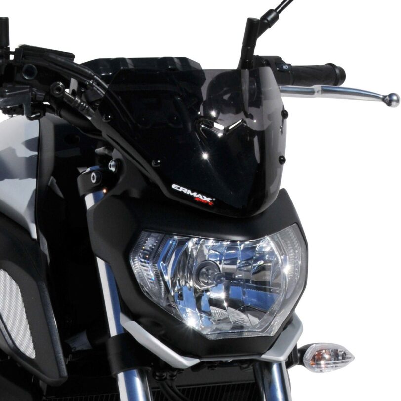 Cupolino basso sportivo Ermax per mt07 (fz 7 ) 2014 - 2015 - 2016 - 2017   grigio satinato opaco