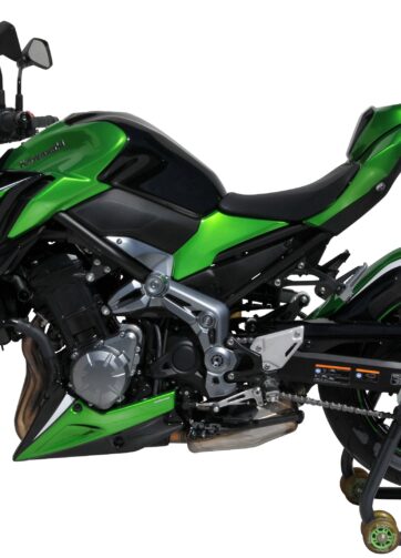 Parafango anteriore Ermax per Z 900 2017  2018  2019   bianco opaco / nero metallizzato  blanc mat/noir metal (frame green ) 2019(blanc pearl flat stardust