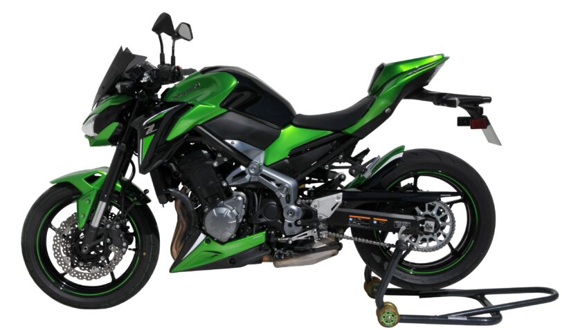 Parafango anteriore Ermax per Z 900 2017  2018  2019   bianco opaco / nero metallizzato  blanc mat/noir metal (frame green ) 2019(blanc pearl flat stardust