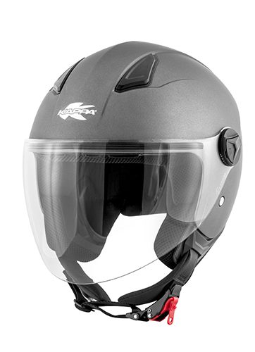 Casco scooter demi jet KAPPA KV28 Miami Basic TITANIO