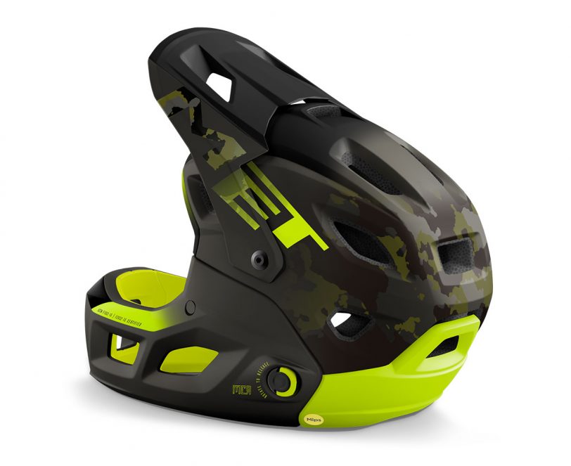 Casco bici MTB, Trail, E-mtb MET PARACHUTE MCR MIPS Camo Verde Lime - immagine 2