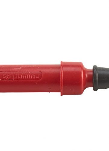 domino sdoppiatore colore rosso diametro 6,8 corsa 41 mm per  cavo gas moto e scoter. ricambio comando gas.