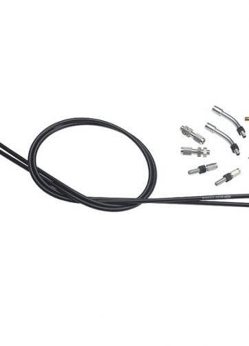 domino cavo gas con guaina nera universale per  moto offroad con snodo a 90