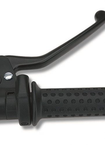 domino comando gas scooterciclomotore completo di leva e manopola nera (codice leva 2327.71)materiale: alluminio verniciato nero tipo mono cavo