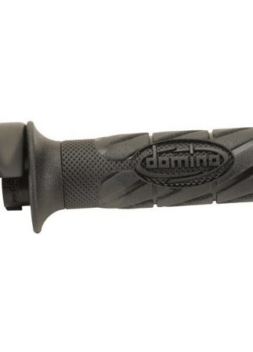 domino comando gas scooter in alluminio nero con manopola