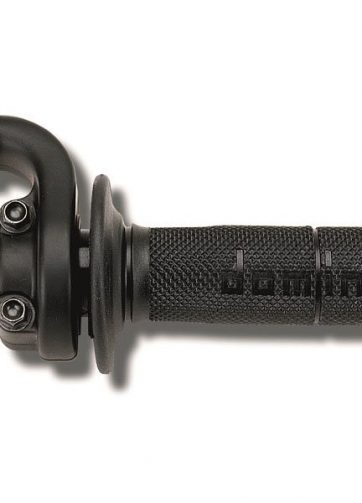 domino comando gas off road endurocross mod. kre - desmodromico - con manopola nera - senza coprigasmateriale: alluminio nero.2 cavi pushpull rapidit: 3,1 mm corsa max: 63 mm