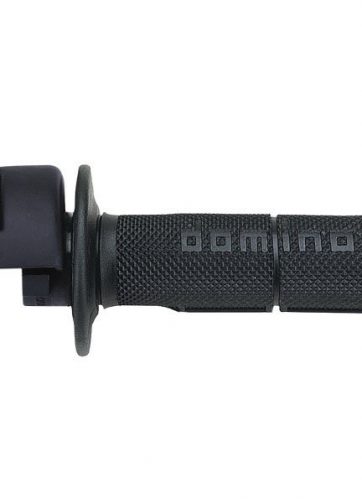 domino comando gas scooter con manopola nera materiale alluminio nero. mono cavo