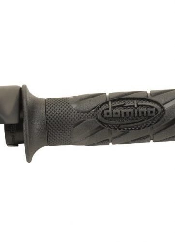 domino comando gas scooter in alluminio nero con manopola calzata