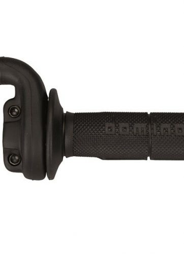 domino comando gas off road crossenduro mod. kre - desmodromico - completo di coprigas e manopola neramateriale: alluminio nero.2 cavi pushpull rapidit: 3,1 mm corsa max: 63 mm