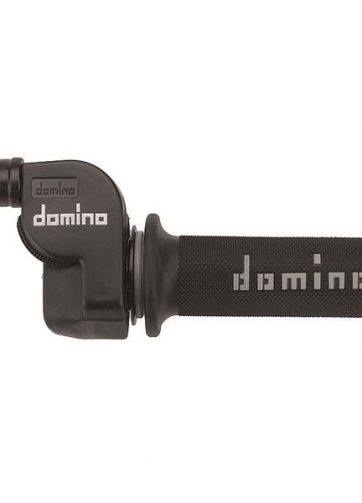 domino comando gas rapido trial con manopola bicolore nerogrigiamateriale: alluminio nero. mono cavo rapidit: 3,7 mm corsa max: 44 mm