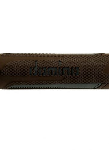 domino coppia manopole modello turismo in gomma bicolore marrone / grigio per moto stradali / scooter lunhezza: 120 mm