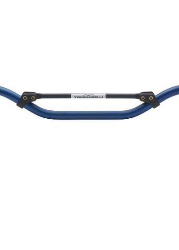 domino manubrio piega bassa color blu in alluminio avional 2014 con traversino per moto off road enduro / cross dimensioni:lunghezza: a - 812 mm altezza: c - 95 mm sporgenza: d - 87 mm diametro: 22 mm