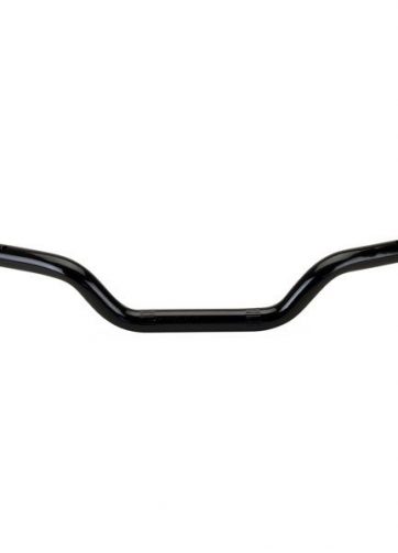 domino manubrio piega bassa in acciaio colore nero per moto stradali senza traversino dimensioni:lunghezza: a - 674 mm altezza: c - 73 mm sporgenza: d - 122 mm diametro: 22 mm