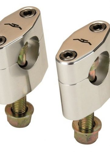 kit morsetti domino grigio naturale ossidato in alluminio con aggancio a vite passante, per adattare a manubrio 28 mm 5320.91.00.04-0