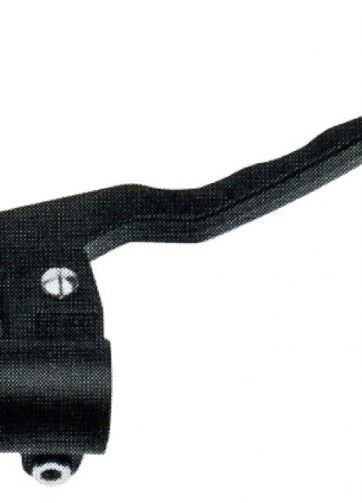 comando portaleva f.24 domino nero verniciato in alluminio con leva lato destro 1267.04