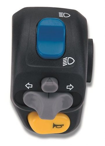 dispositivo sinistro domino nero con calotte in tecnopolimero lunghezza cavo 400 mm 0002aa.2a.04-02