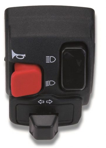 dispositivo sinistro domino nero con calotte in tecnopolimero lunghezza cavo 186 mm 0035aa.2b.04-05