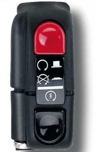 dispositivo destro domino nero con calotte in tecnopolimero lunghezza cavo 590 mm 0060ab.9a.04-00