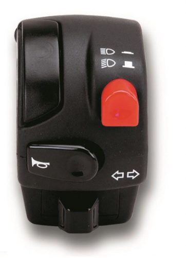 dispositivo sinistro domino nero con calotte in tecnopolimero lunghezza cavo 550 mm 0068aa.9a.04-04
