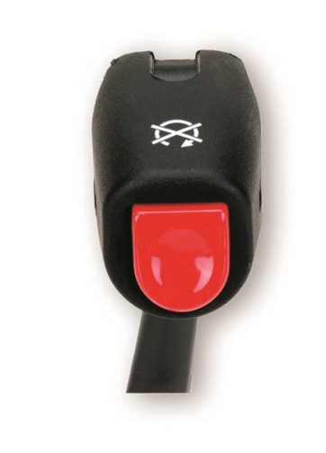 dispositivo destro domino nero con calotte in tecnopolimero lunghezza cavo 430 mm 0250ab.9b.04-01