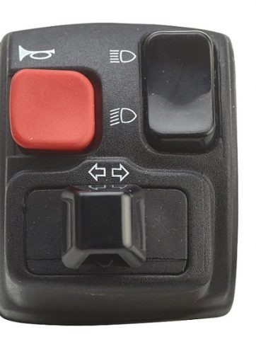 dispositivo sinistro domino nero con calotte in tecnopolimero lunghezza cavo 760 mm 0314aa.2b.04-03