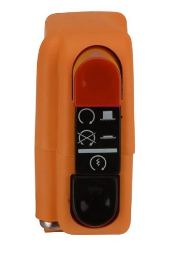 dispositivo destro domino arancione con calotte in tecnopolimero lunghezza cavo 1000 mm 0406ab.9a.04-00