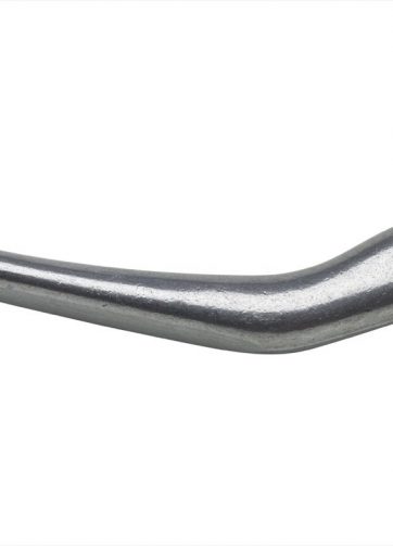 leva freno domino sinistra fulcro 24,5 mm argento lucido brillantato in alluminio pressofuso, con puntolino stop 3938.61