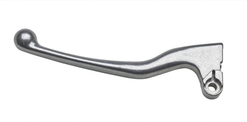 leva freno domino sinistra fulcro 24,5 mm argento lucido brillantato in alluminio pressofuso, con puntolino stop 3938.61
