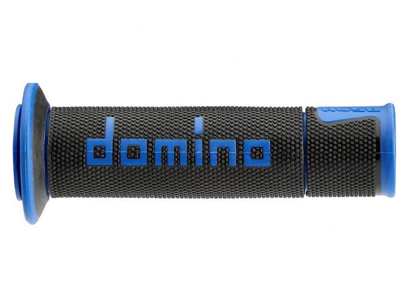 manopole domino nere/blu in gomma termoplastica bicomponente con finitura multiconica a45041c4840b7-0 diametro 22 mm - immagine 2